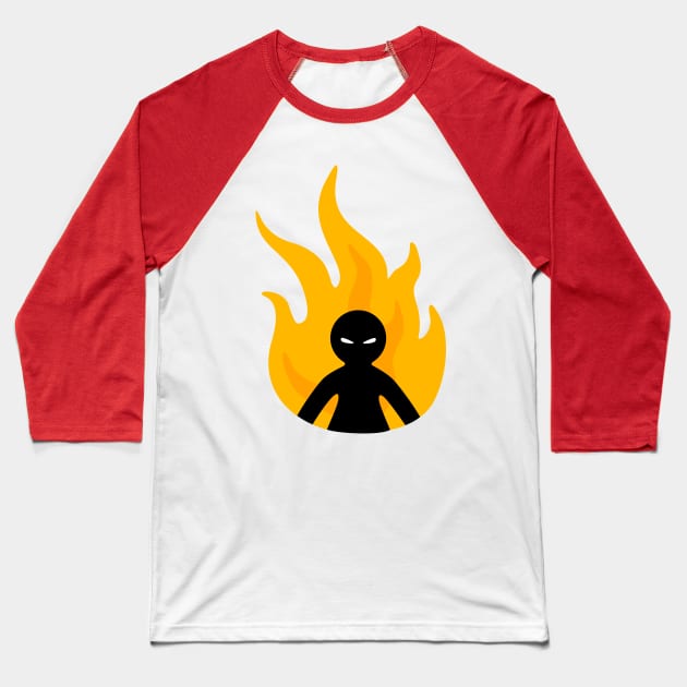 Rage - angry human Baseball T-Shirt by XOOXOO